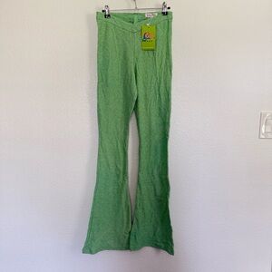 NWT Elsie & Fred Green Sparkle Flare Pants Small